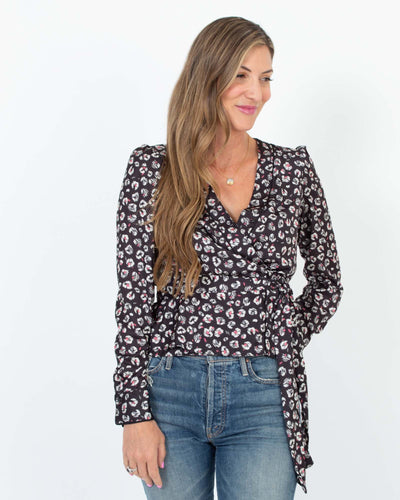 Bailey/44 Clothing Medium | US 6 Printed Wrap Top