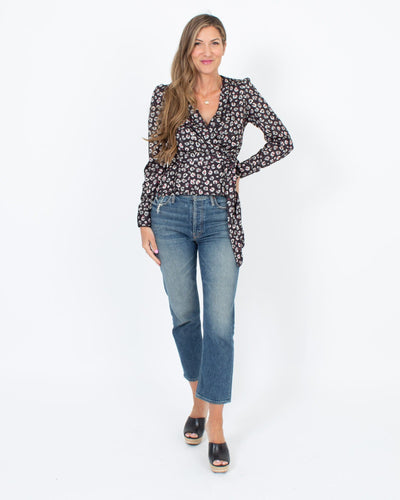 Bailey/44 Clothing Medium | US 6 Printed Wrap Top