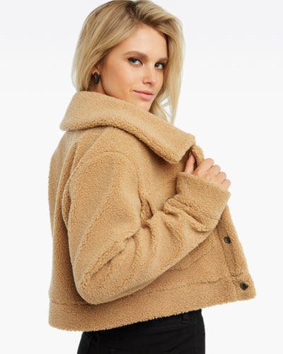 Bardot Clothing XS Cropped Sherpa Jacket