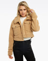 Bardot Clothing XS Cropped Sherpa Jacket