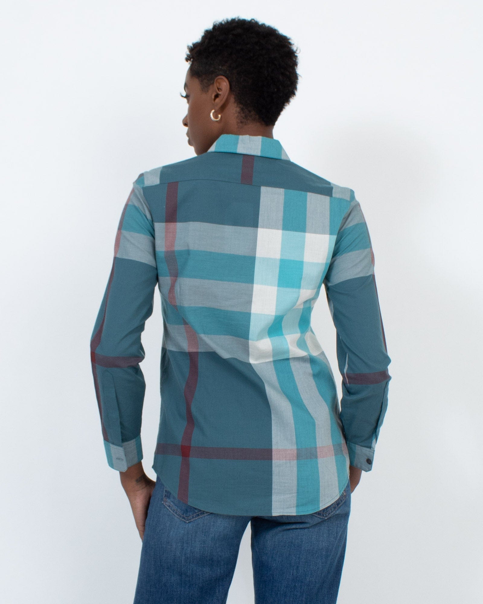 Burberry plaid hotsell button down