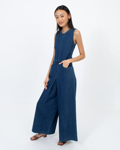 CAARA Clothing Small Sleeveless Denim Jumpsuit