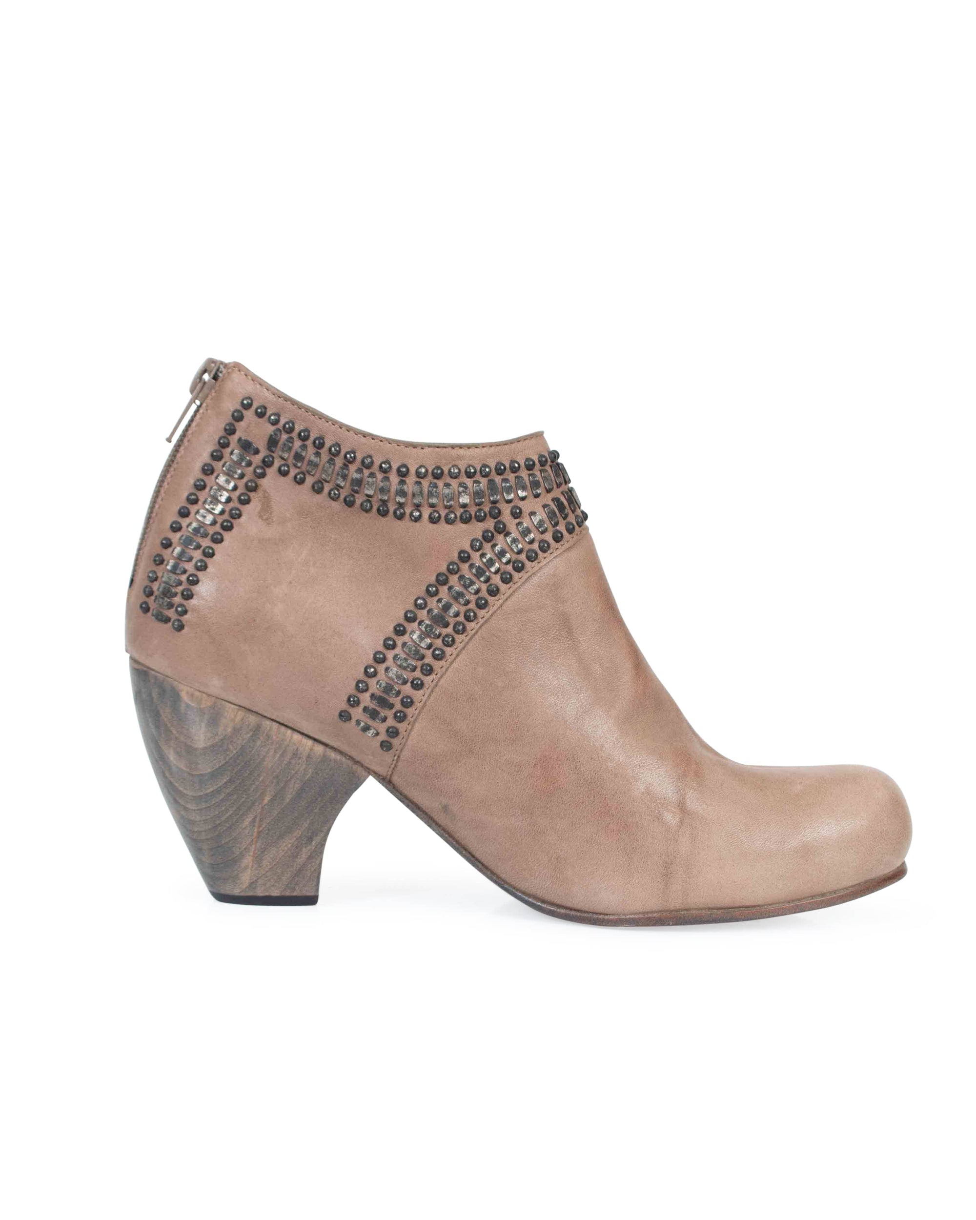 Studded Leather Ankle Boots The Revury