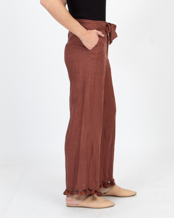 Linen Pom Pom Pants The Revury