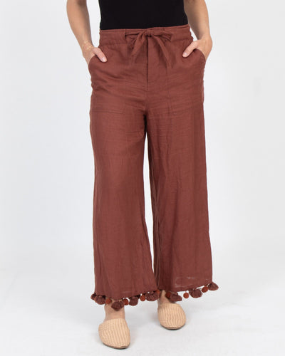 Linen Pom Pom Pants The Revury