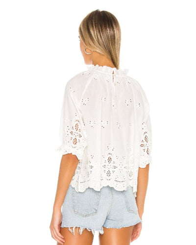 Cleobella Clothing Small "Arden" Eyelet Blouse