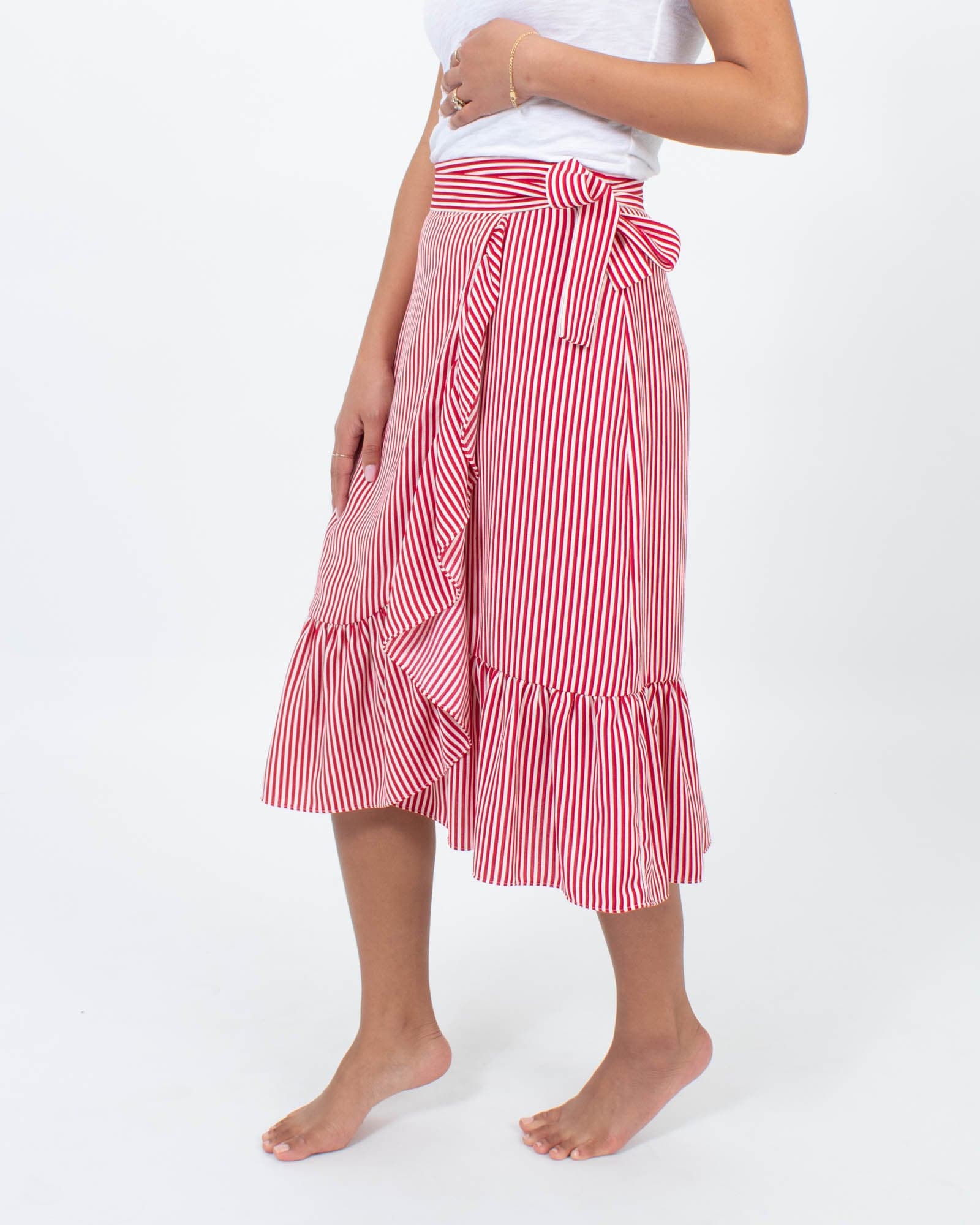 Erhvervelse Strengt skilsmisse Striped Wrap Skirt - The Revury