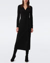 Diane Von Furstenberg Clothing Small "Astrid" Wool-Cashmere Sweater Wrap Dress