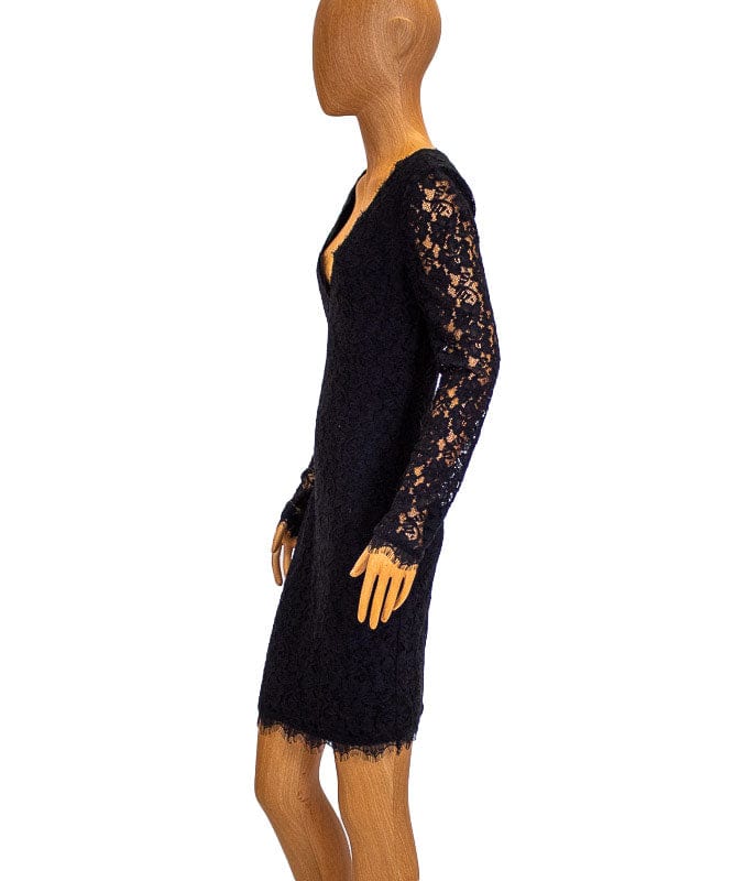 Diane Von Furstenberg Black Lace Dress