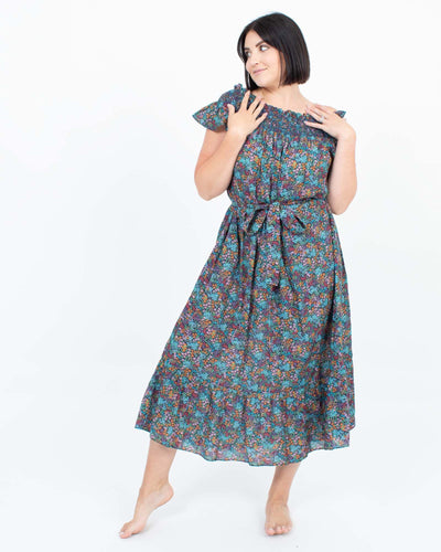 DÔEN Clothing XS Navy Lady Bird Floral Dress