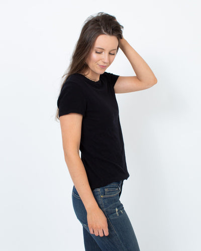 Enza Costa Clothing Small Basic Black Tee