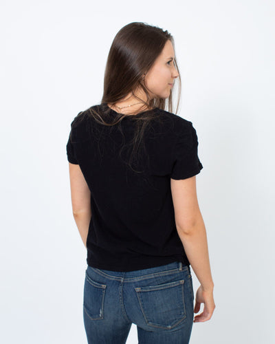 Enza Costa Clothing Small Basic Black Tee