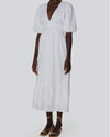 Faithful the Brand Clothing Small | US 4 "Romilla" V-neck Open Back Linen Midi Dress