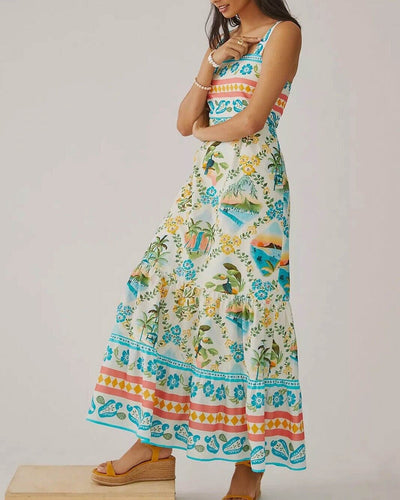 Farm Rio Clothing Small "x Anthropologie" Printed Maxi Dress