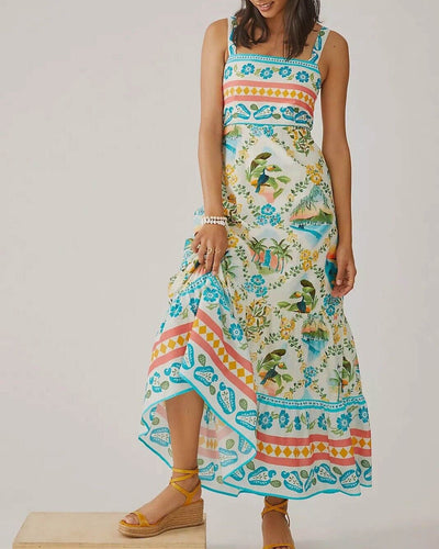 Farm Rio Clothing Small "x Anthropologie" Printed Maxi Dress