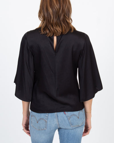 Forte_Forte Clothing Small Heavy Silk Blouse in "Nero"