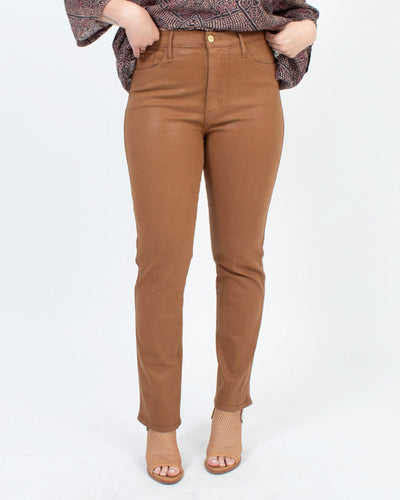 FRAME Clothing Large | US 32 "Le Sylvie Slender Straight" Coated Jeans