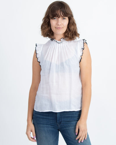 FRAME Clothing Small Sheer Sleeveless Blouse