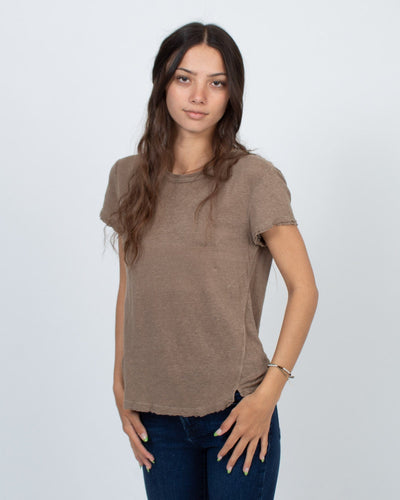 FRAME Clothing XS Raw Hem Tee