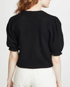 FRAME Clothing XS Shirred Short Sleeve Cashmere Sweater