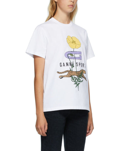 GANNI Clothing Medium "Sport Flower" T Shirt