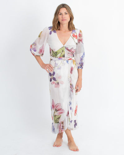 GANNI Clothing Medium | US 6 "Tilden" Flower Dress