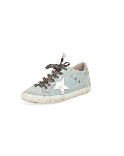 Golden Goose Shoes Large | 9 "Super-Star" Denim Low Top Sneakers