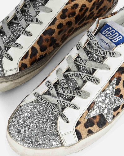 Golden Goose Shoes Large | 9 "Super-Star" Leopard Low Top Sneakers