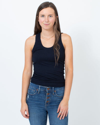 Goop G. Label Clothing Small Ribbed Navy Tank Top