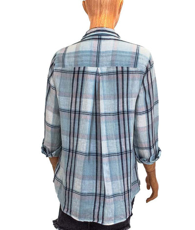 Grayson Clothing Small Cotton Feathered Flannel Plaid Button Down