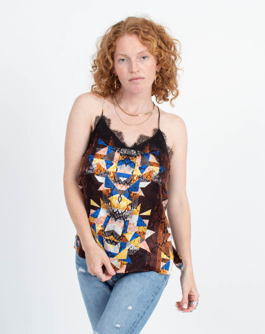 Hark + Hammer Clothing XS Printed Silk Tank