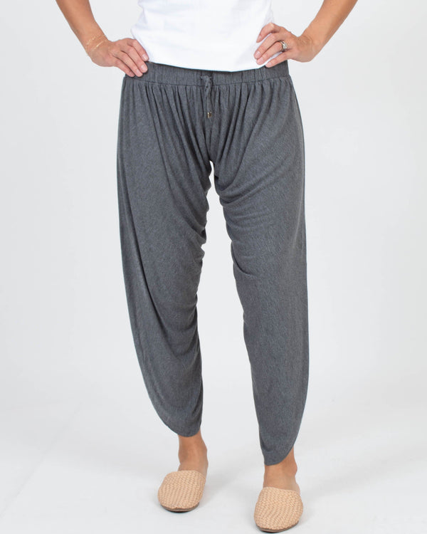 Spiritual Gangster Womens Gray Jersey Stretch-Harem Tapered Leg Pants Size  L | eBay