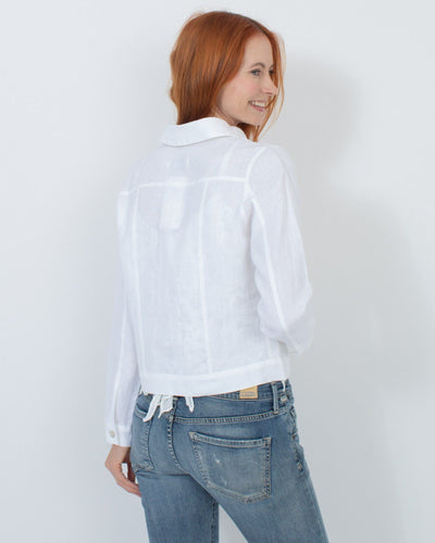 i Linen Clothing Small White Linen Jacket