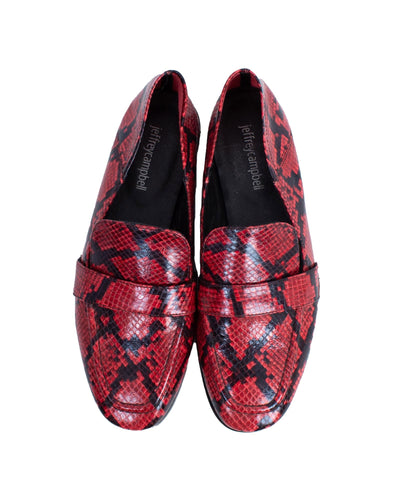 Jeffrey Campbell Shoes Small | US 7.5 Red Animal Print Loafers