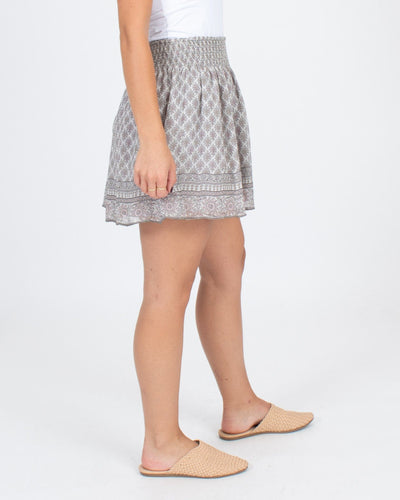 Joie Clothing XXS Printed Smocked Skirt