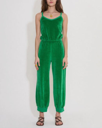 Kondi Clothing Medium "Giorgi Tank" Velour Jumpsuit