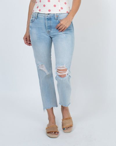 Levi Strauss Clothing Small | US 27 "501" Distressed Jeans