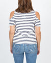 LNA Clothing XS Cold Shoulder Striped Tee