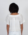 Lovers + Friends Clothing Medium Short Sleeve Off the Shoulder Crochet Blouse