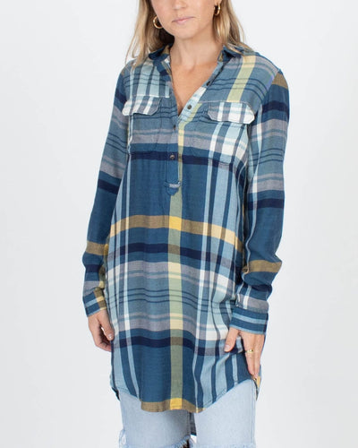 Lucky Brand Clothing XS Plaid Shirt Dress