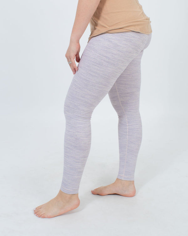 Purple Striped Leggings The Revury