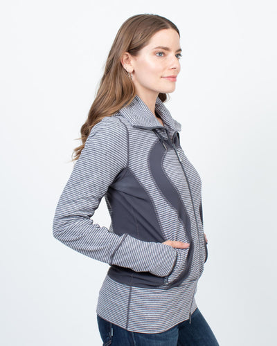 Lululemon Clothing Medium | US 8 Striped Zip Up Jacket