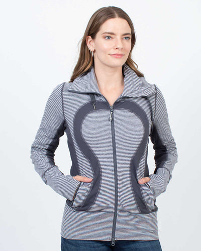 Lululemon Clothing Medium | US 8 Striped Zip Up Jacket