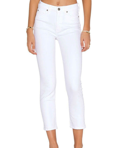 M.i.h Clothing Small | US 26 White "Niki High-Rise Cropped" Jeans