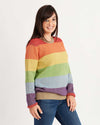 MADELEINE THOMPSON Clothing Large Annurca Rainbow Top Cashmere Sweater