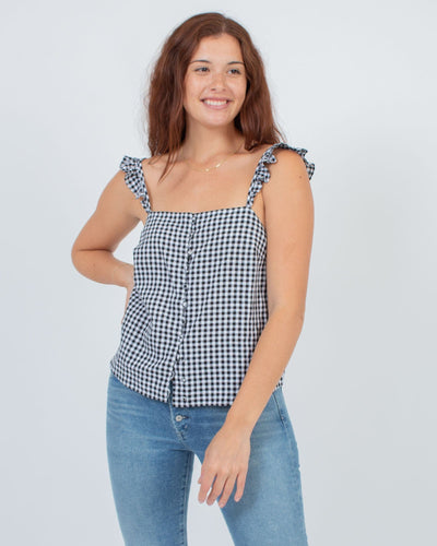 Madewell Clothing Medium | US 6 Linen Gingham Blouse