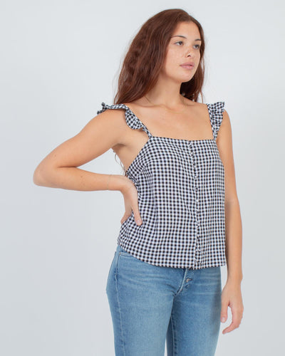 Madewell Clothing Medium | US 6 Linen Gingham Blouse