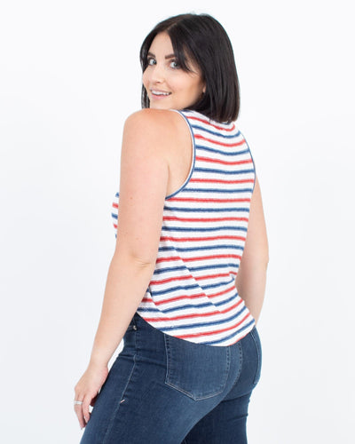 Madewell Clothing Small Blue & Red Stripe Tank