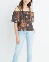 Madewell Clothing Small "Silk Cold Shoulder Top"