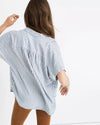 Madewell Clothing Small Striped Chambray Blouse